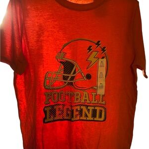Cat & Jack Orange Football Legend Tee